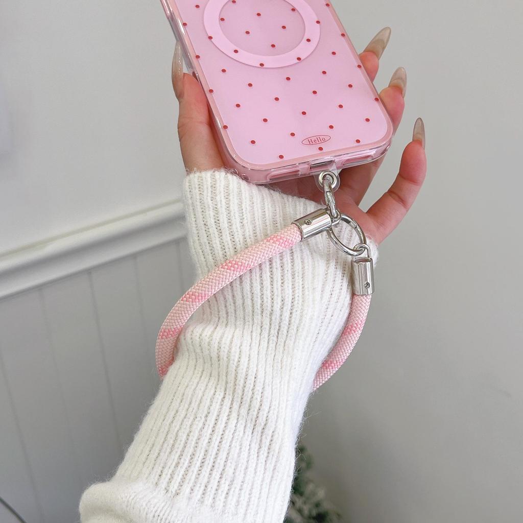 Multicolor Durable Anti-Lost Wrist Strap & Phone Case Keychain Pendant