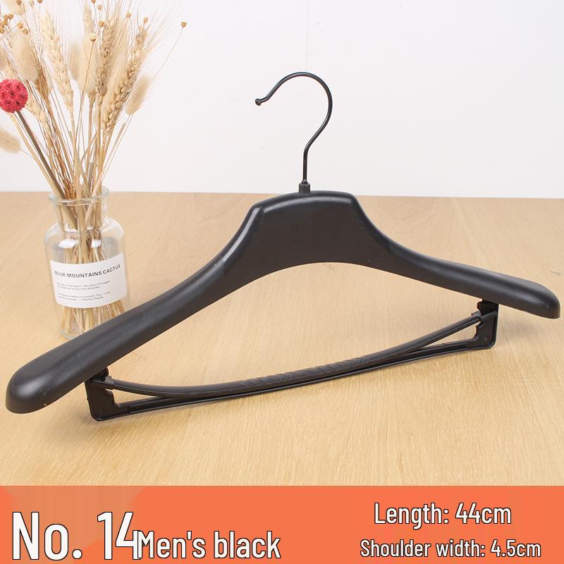 Wide-Shoulder Seamless Plastic Clothes Hanger Set for Suits and Overcoats