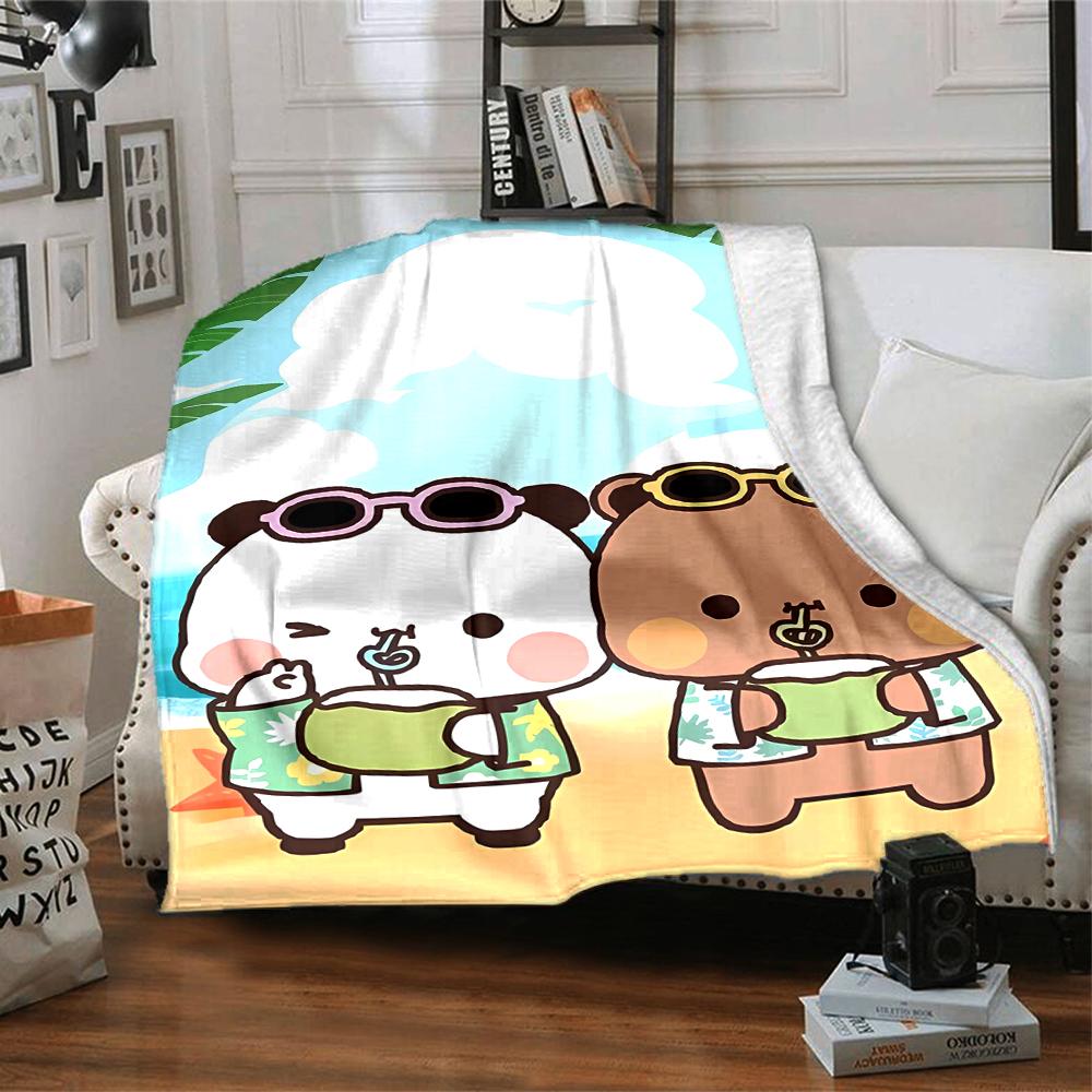 1pc Yier BuBu Bear3 Blanket, Gift, for Men and Women, Soft Blanket, Good for Sofa Bed Couch Travel, Lightweight Flannel Blanket