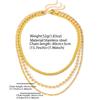 Stainless Steel Necklace Minimalist Classic Blade And Round Chain Non-fading High-quality Necklace For Women Zircon Party Wear