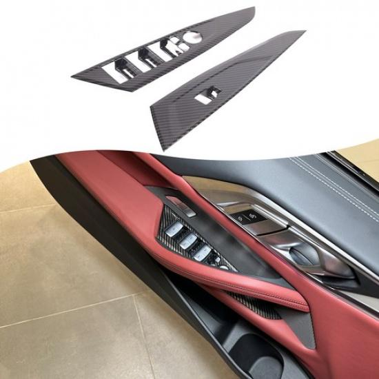 ABS Carbon fiber Window Lift Switch Button Trim For BMW 4 Series Convertible 20+