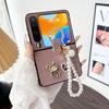 Stylish Huawei PuraX Mobile Phone Case Folding Bear Love Crocodile Rings Wristband Lanyard Case