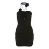 [] Pure desire sexy black rose suspender skirt woman, temperament shows figure slim hip dress