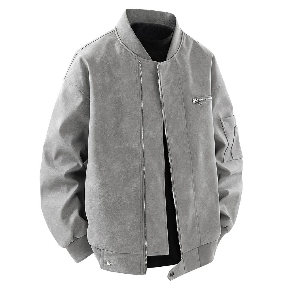 

Мужская весенняя рабочая куртка из искусственной кожи, короткий американский бейсбольный костюм, мотоциклетный костюм, ретро 3XL