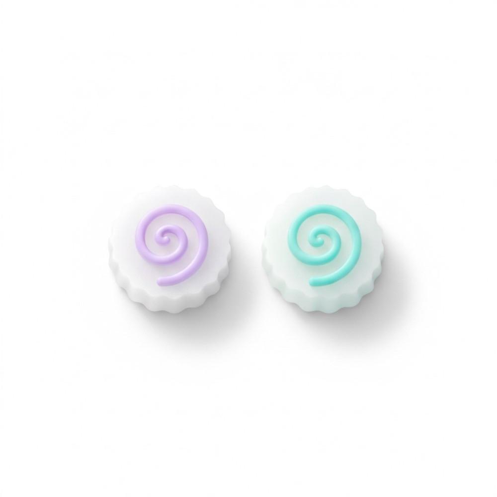 

2/4pcs Silicone Knob Cap Vortex Design DIY Decoration Knob Protector Button Cover for Tamagotchi Paradise Electronic Pets Game