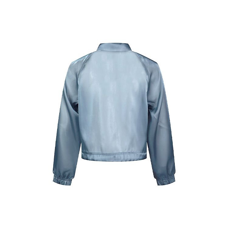 Nike Air Glossy Smooth Collar Sports Casual Jacket Women Jacket Fluorescent-Blue CU5545-031