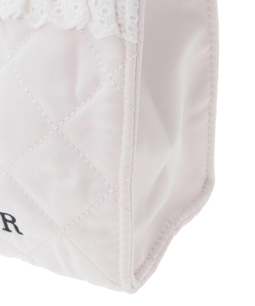 Maison de FLEUR Cotton Frill Tote Size Tote Bag 08001002700 2-Way Bag, Pink, F,