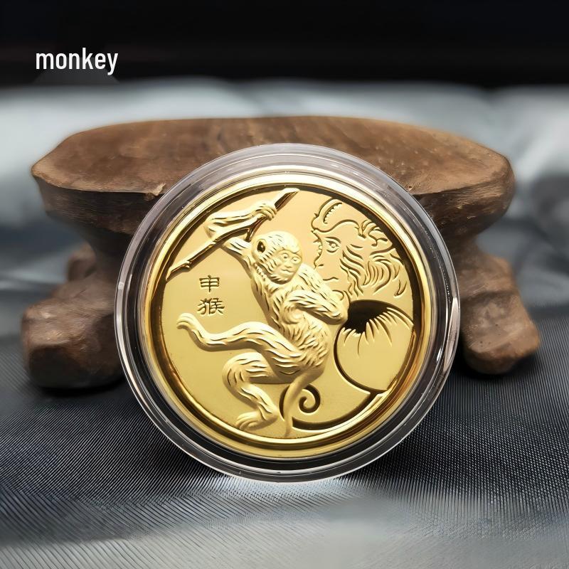 Zwölf Tierkreiszeichen Goldfolie Gedenkmünzen Set - Personalisierbares Logo Souvenir Geschenk