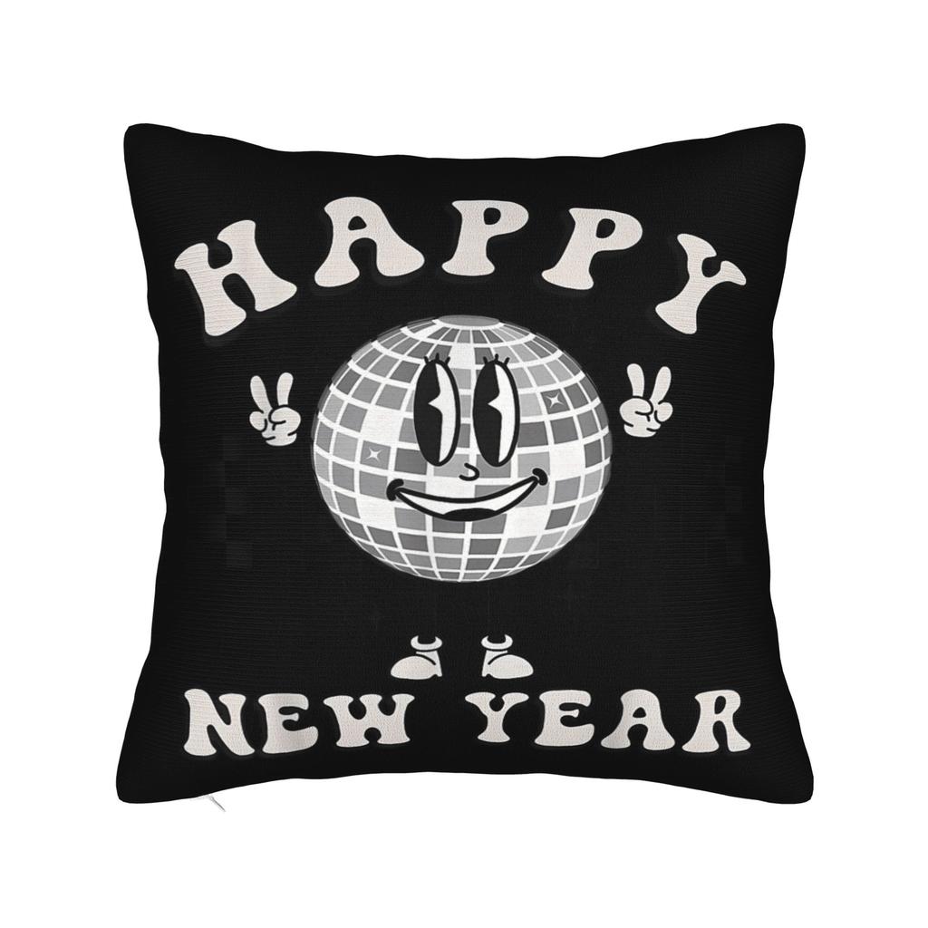 67 Happy New Year 2026 Donut Pillow Cover Morden Pillow Case For Office Car Home Decor Soft Cushion Cover Birthday Present