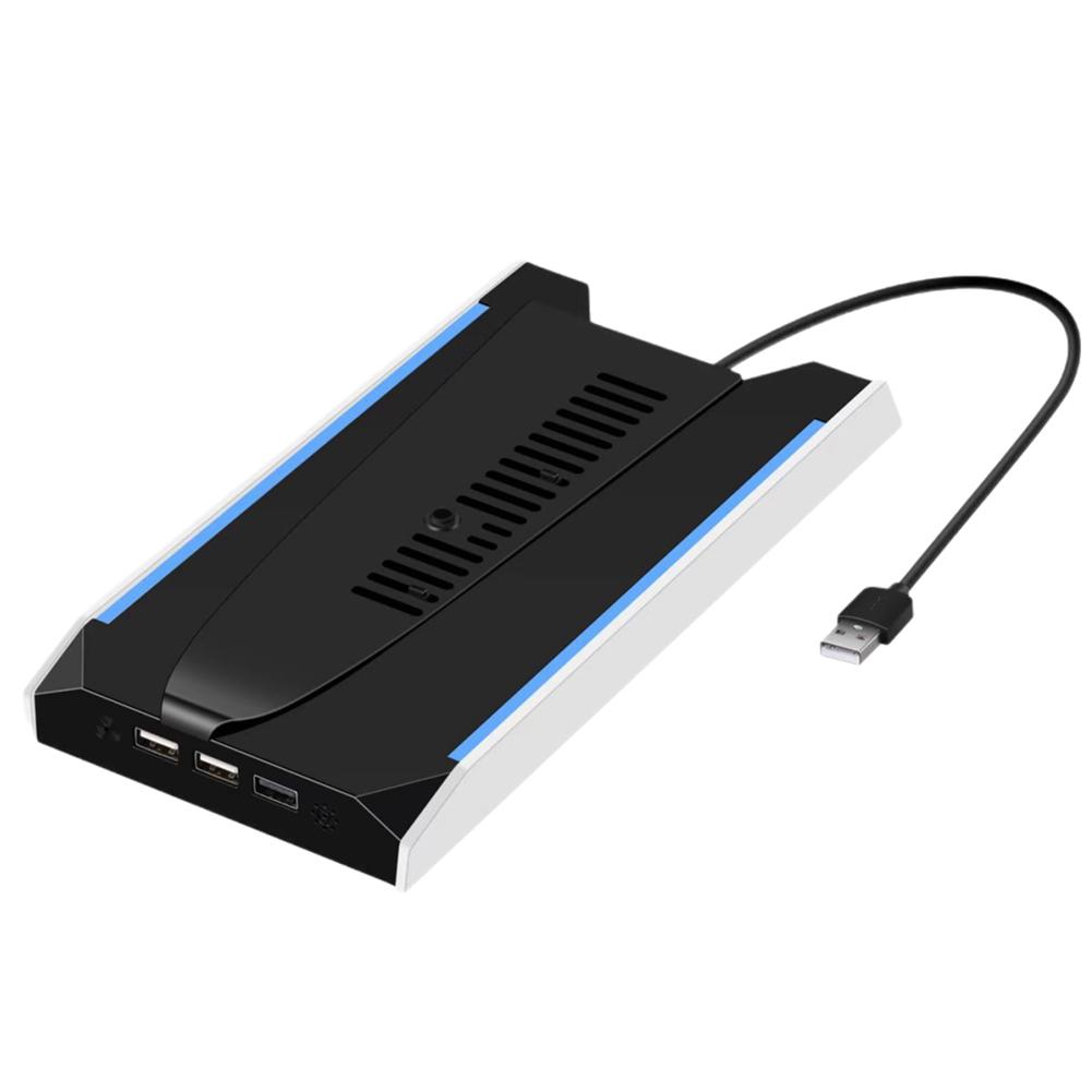 For Slim Pro Vertical Stand RGB Game Console Base Cooling Fan Bracket VR Headset Controller Charger Dock Station for ps5 