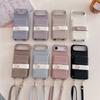 Crossbody Lanyard Mirror Leather Phone Case for IPhone 17 Air 16E 15 14 Plus 13 12 11 Pro Max Wallet Card Holder Anti Fall Cover