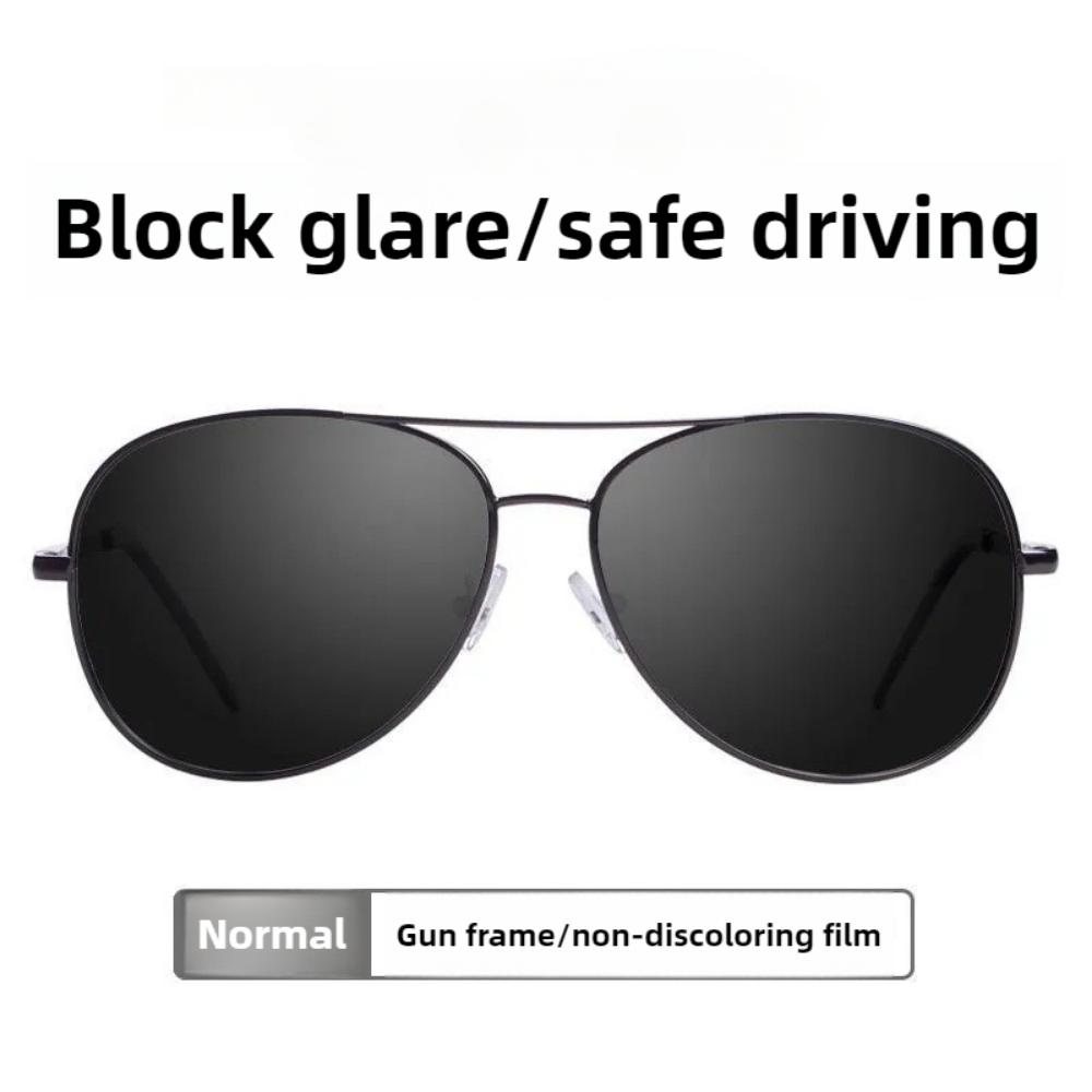 Herren Sonnenbrille mit großem Rahmen, gefederte polarisierte Fahrbrille, Outdoor-Angel-Sonnenbrille, Krötenbrille A103