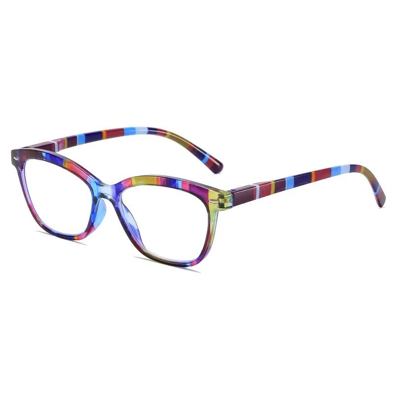 

1/3 Pair of Fashionable and Colorful Anti Blue Light Reading Glasses for Women, High-definition Classic Presbyopia Glasses +400 фіолетовий