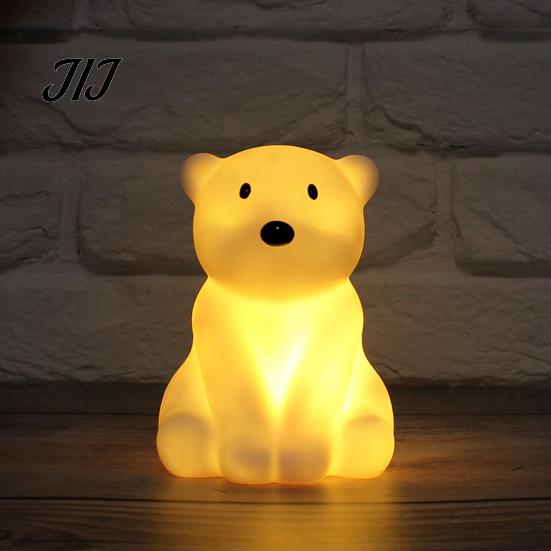 Soft Nursery Lamp for Baby Cute Animal Night Light Kids, Rabbit Bear Deer Cat Dog Room Lighting Sleeping Shape LED Bedside Lamp, Glow Sleep Decorative