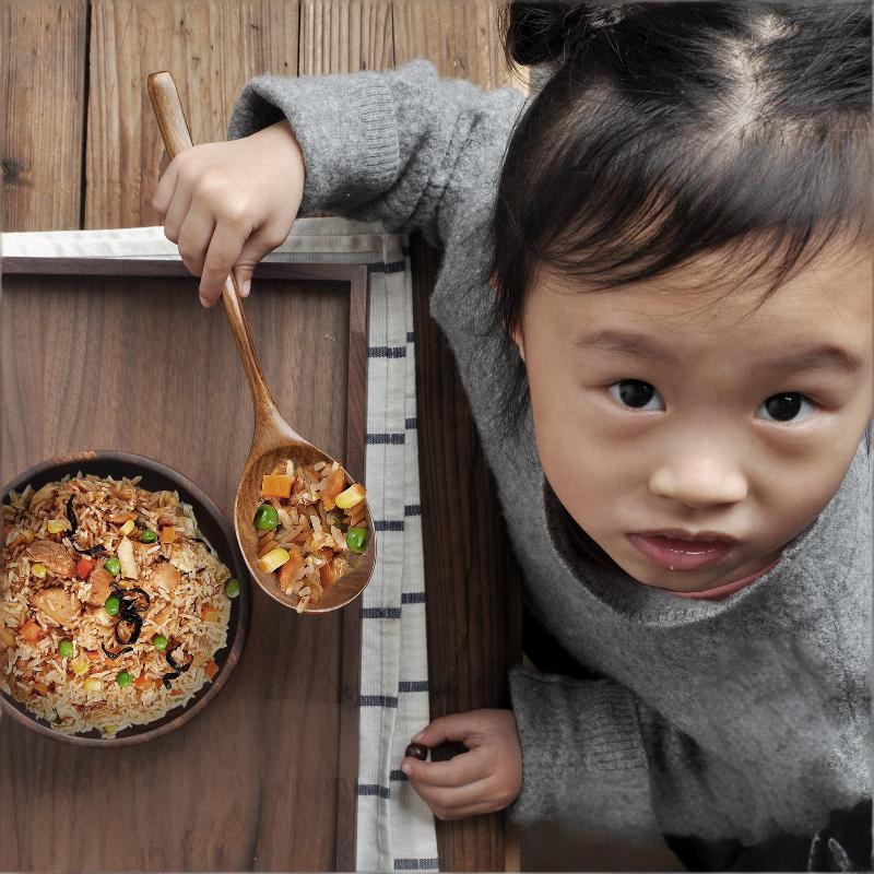 Nanmu Spoon Durable And Easy To Clean Long Handle Large Round Soup Spoon Multifunctional Portable Spoon Tableware