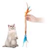 Cat Teaser Spring Toy with Bell Interactive Stretchable Spring Tube Cat Feather Toy for Indoor Cats Kittens Exercise Chewing Swatting Biting
