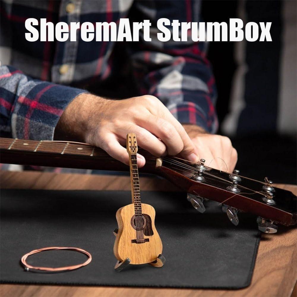 with Stand Sherum Strumbox Wooden Guitar Picks Guitar Picks Storage Container