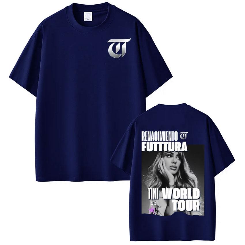Singer TINI STOESSEL Futtura Album 2026 Tour Tees Men Women Vintage Tshirt Pure Cotton Tshirts Streetwear Fan Gifts Tops