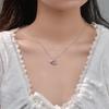Love Planet Necklace Style Versatile Pink Women's Light Luxury and Sweet Clavicle Chain Small Design