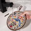 Ceramic Coasters Heat Insulation Mat for Kitchen Dining Anti-Scalding Cork Bottom Bowl Cup Mat Table Home Decor