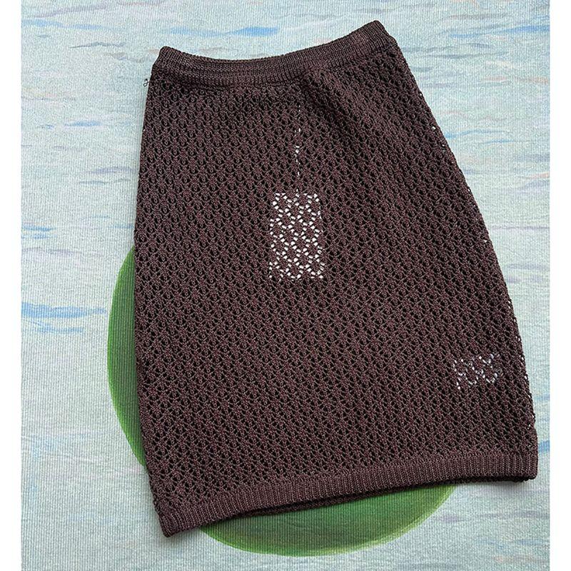 

Foreign Trade Original Order RUV * E-ZUKY Bodysuit American Short sleeve Knitted Tight Sexy Slimming Jumpsuit Knitting Skirt M