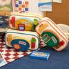 Cute Cartoon Button Pencil Case High Value Large Capacity Removable Stationery Case Multi-layer Student Pencil Case
