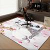 1PC Custom Name Elegant Horse Blossoms Theme Floor Mat Ideal for Living Room, Game Rooms, Office, Bedroom Floor Mat Playful Design