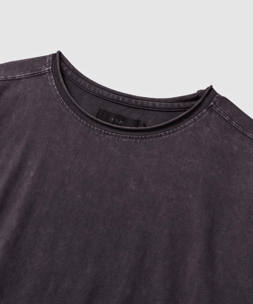 ASP Low-Cut Dirty Washed Short Sleeve T-Shirt - Deep Purple