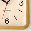 KATOMOKU Muku Clock 19 Oak Wall Clock with Continuous Second Hand, km-133OA, 280mm X 220mm (Quartz Clock)