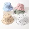 Cute Cartoon Dinosaur Baby Bucket Hat Sun Protection Soft Cotton Beach Cap For Kids Summer Outdoor Fisherman Hat