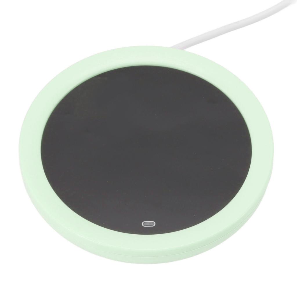 USB Coffee Mug Warmer Electric Gravity Switch 55 Celsius Degree Milk Heating Plate for Office Green