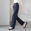Semi elastic waist casual wide leg pants for women in 2026 summer, thin, fashionable, loose, versatile, slimming and floor hugging pants
