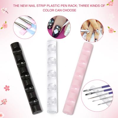 1 Stück Nail Art Pinselhalter Ständer 5 Fächer Nail Art Malpinsel Stifthalter Ständer Regal Acryl Display Maniküre Werkzeuge
