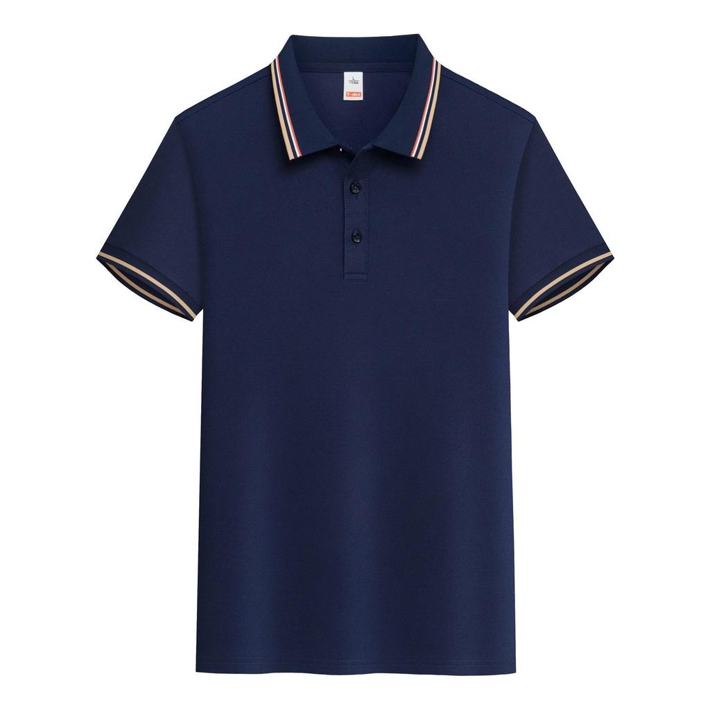 Customizable Breathable Polo Shirt with Logo, Short Sleeve, Sweat-Wicking, Perfect for Corporate or Group Culture Events.