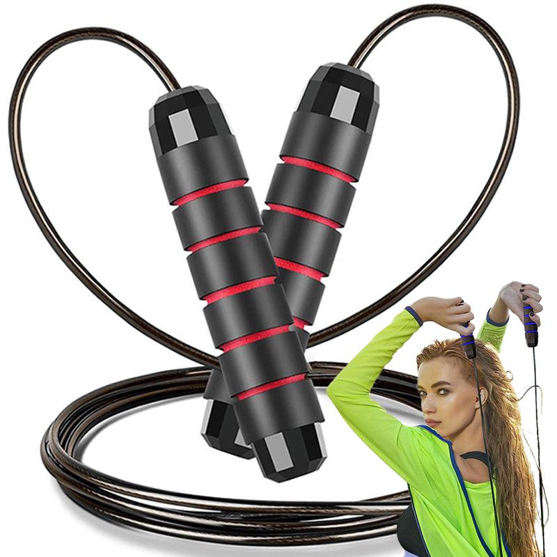 

Регулируемая быстрая скакалка для фитнеса без запутывания с шарикоподшипниками, подходит для мужчин и женщин, быстрая скакалка для