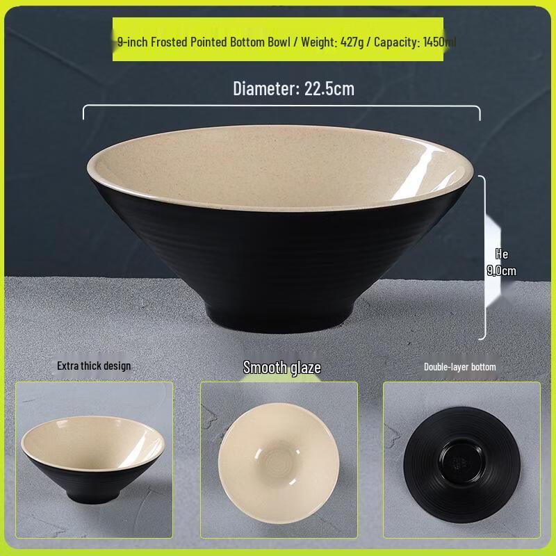 Cheng Sheng Yu Two-Tone Frosted Melamine Noodle Bowl