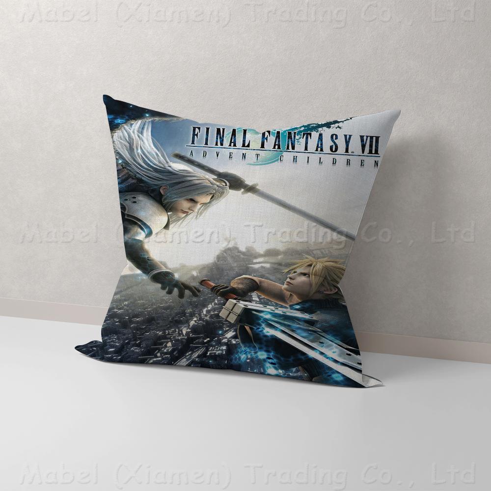 Final Fantasy Game Series Personalized Picture Text Home Decorative Pillows Household Gifts 45x45cm