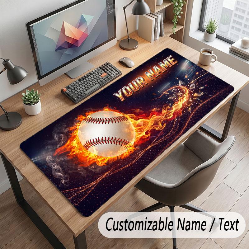 Decorative Artwork Theme Customized Mouse Pad Personalized Print Name Text Desk Mat For Home Office Table Decor