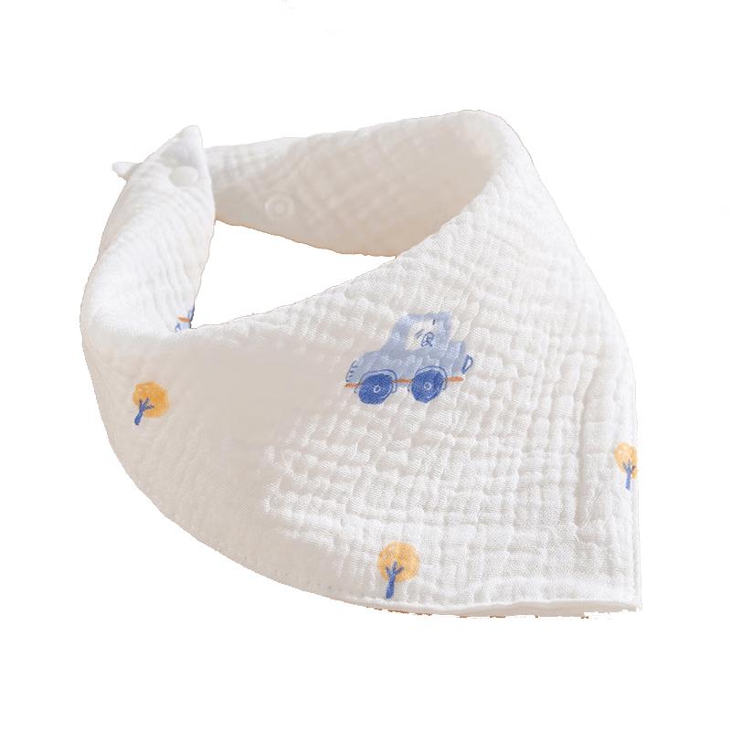 JOYNCLEON Baby 4-Layer Cotton Gauze Triangle Bibs (5-Pack) 45*30cm