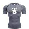 Men's Compression Fitness Sport Running Jogging Tight Gym T-Shirts Athletic Workout Quick Dry Tops Tee Breathable Summer Tight Fit