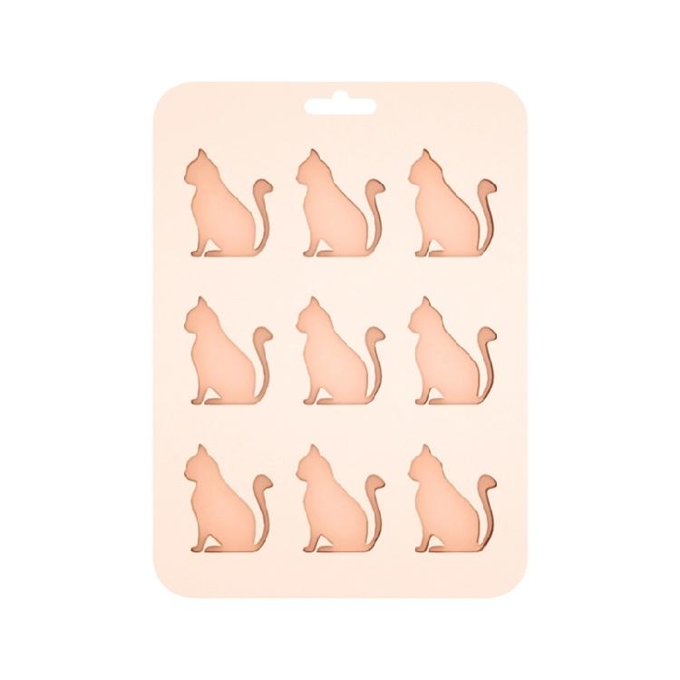 

9 Cavity Ice Making Molds Ice Cubes Molds Cats Shape for Enhancing Beverage Experience at Family Event and Celebration розовый