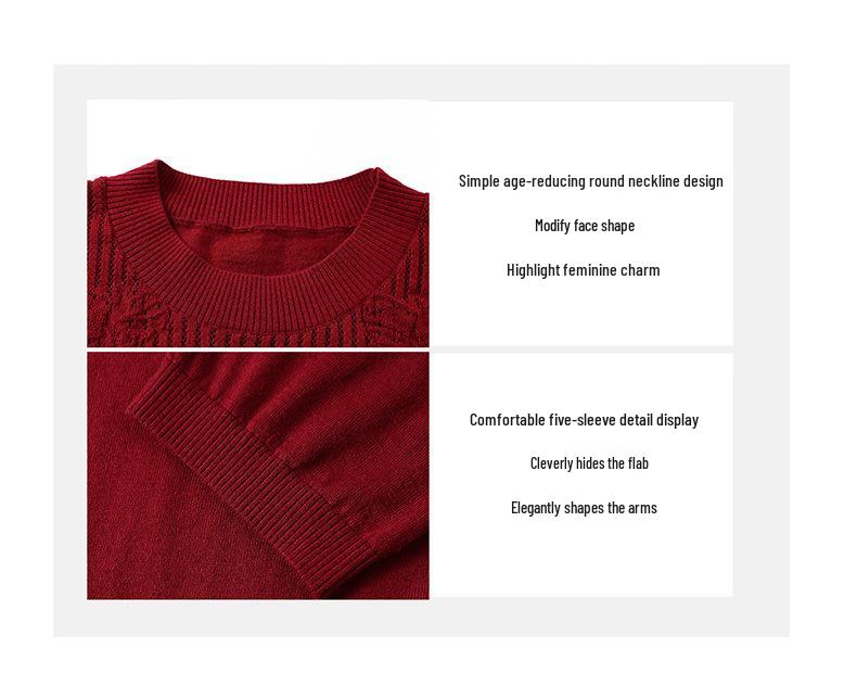 2025 Damkofta i högkvalitativ ull med sjuärm - Perfekt för vår, höst, vinter