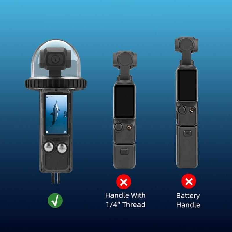 Waterproof Case for Pocket 3 Underwater Diving Housing Action Camera Diving Case Protector 40Meters/131.2ft