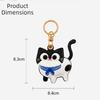 Cat Design Kitty Access Card Cover Leather Material Cat Keychain Creative ID Card Holder  Women