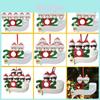 2020 Weihnachten Weihnachtsbaum Hängeornamente Mit DIY Familienname Weihnachtsmann Anhänger