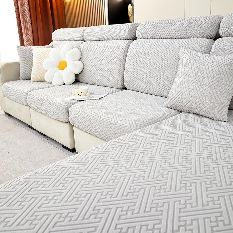Jacquard Velvet Sofa Cover Non-slip Sofa Cover Cover All-inclusive Four Seasons Universal Elastic Cover Hats Simple Modern Cushion Cover Sub