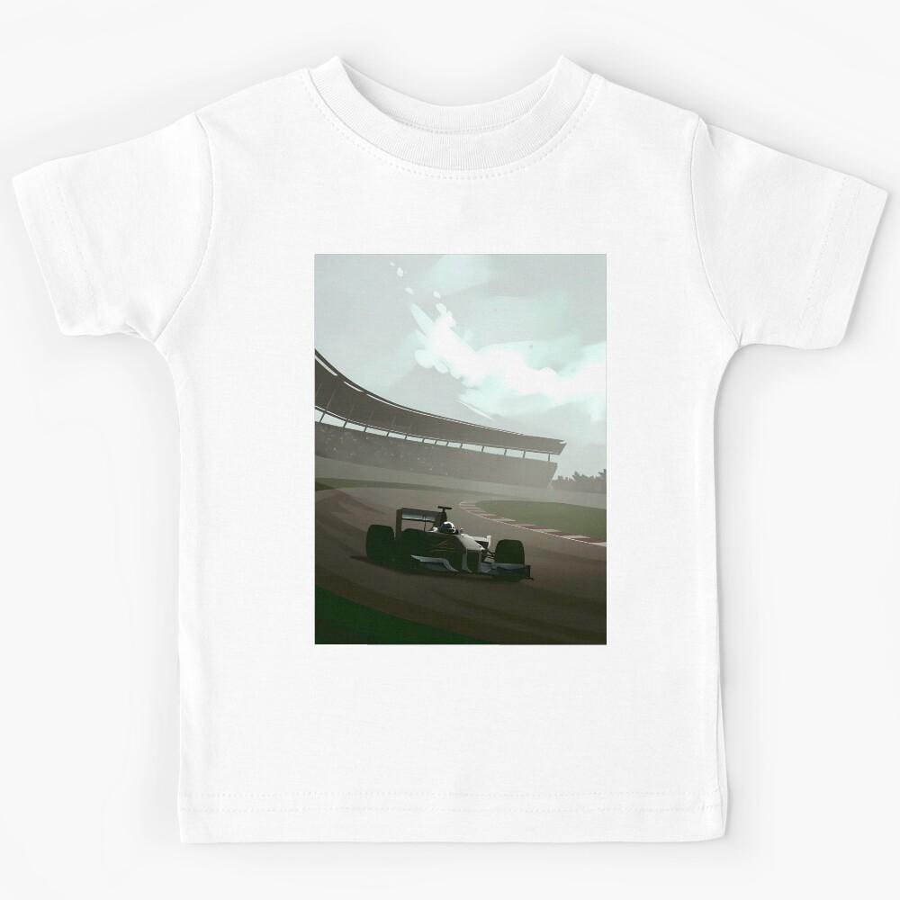 Fog Racing Car Sci-Fi Colors Speed F1 Kids T-Shirt 120