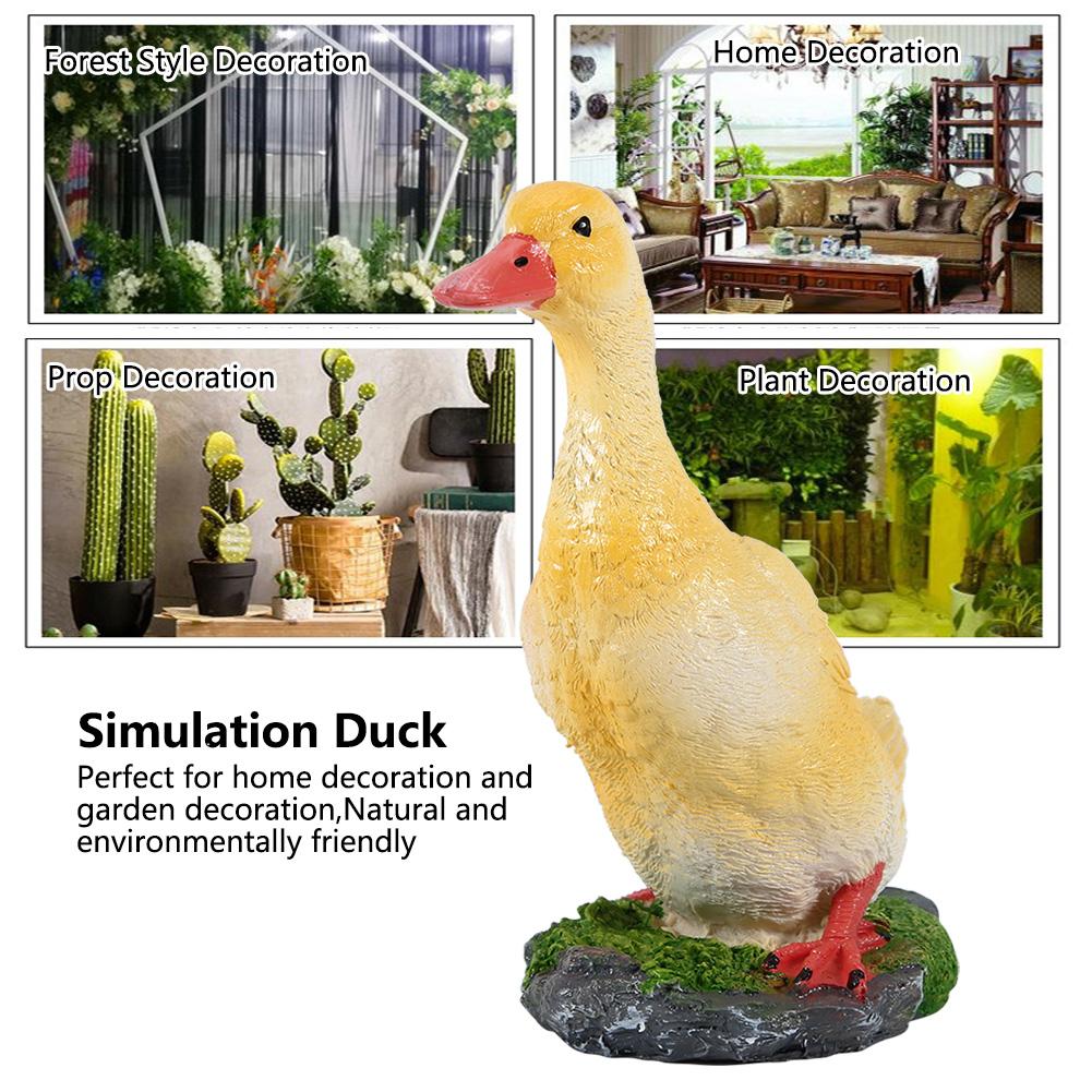 Simulation Duck Decor Artificial Resin Craft Animal Model Decoration for Home Garden Landscape