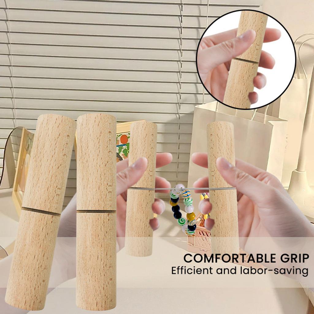 Sturdy Wood Gripper Set For Efficient Bead Knot Tightening In Jewelry Designs and Craft Projects Supplies 2Pcs