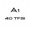 Chrome Glossy Black ABS Numbers Letters Emblem for 60s A1 TDI TFSI 30TFSI 35TFSI 40TFSI Car Sticker Rear Trunk Logos60